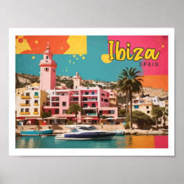 Ibiza Spanien Pop Kunst, Dichtung und Musik Poster