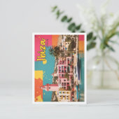 Ibiza Spanien Pop Kunst, Dichtung und Musik Postkarte (Stehend Vorderseite)