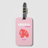 Ibiza, Spanien, Preppy, Preppy Room, Pink Gepäckanhänger (Vorderseite Vertikal)
