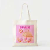 Ibiza, Spanien, Reisekunst, Preppy Art, Pink, Prep Tragetasche (Vorne)