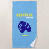 Ibiza, Spanien, Reisen Kunst, Blau, Türkis Strandtuch (Vorderseite)