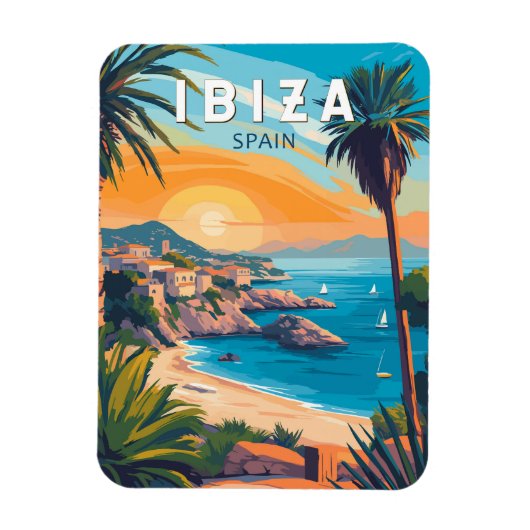 Ibiza Spanien Reisen Kunst, Dichtung und Musik Vin Magnet (Vertikal)