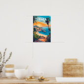 Ibiza Spanien Reisen Kunst, Dichtung und Musik Vin Poster (Küche)