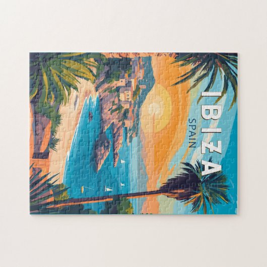 Ibiza Spanien Reisen Kunst, Dichtung und Musik Vin Puzzle (Horizontal)