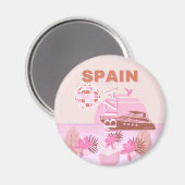 Ibiza, Spanien, Reisen Kunst, Preppy Art, Pasta Magnet (Vorderseite/Rückseite)