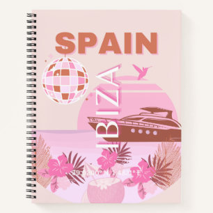 Ibiza, Spanien, Reisen Kunst, Preppy Art, Pasta Notizblock