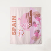 Ibiza, Spanien, Reisen Kunst, Preppy Art, Pasta Wandteppich (Vorderseite)