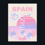 Ibiza, Spanien, Reisen Kunst, Preppy Art, Pink Feiertagspostkarte<br><div class="desc">Ein schönes Reisekunstdesign,  das die sonnigen Tage Ibizas einfängt. Es ist eine perfekte Ergänzung zu jedem Ort und würde eine große Ergänzung Ihres Lebens.</div>