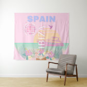 Ibiza, Spanien, Reisen Kunst, Preppy Art, Pink Wandteppich (Beispiel (Horizontal))