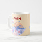 Ibiza, Spanien, Reisen Kunst, Retro Kunst, Pasta Kaffeetasse (Vorderseite Links)