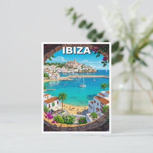 Ibiza Spanien Reisen Postkarte (Stehend Vorderseite)