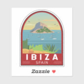 Ibiza Spanien Reisen Vintage Kunst Aufkleber (Blatt)