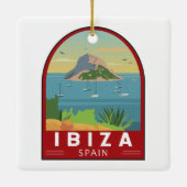 Ibiza Spanien Reisen Vintage Kunst Keramikornament (Rückseite)