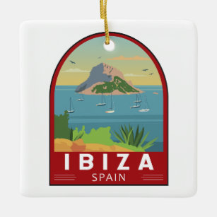 Ibiza Spanien Reisen Vintage Kunst Keramikornament