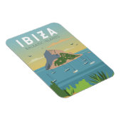 Ibiza Spanien Reisen Vintage Kunst Magnet (Rechte Seite)