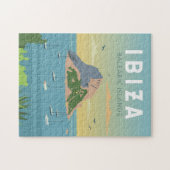 Ibiza Spanien Reisen Vintage Kunst Puzzle (Horizontal)