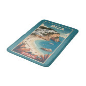 Ibiza, Spanien Reiseplakat Badematte (Schrägansicht)