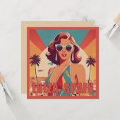 Ibiza, Spanien Reiseplakat Karte (Vorderseite/Rückseite Beispiel)
