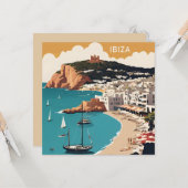 Ibiza, Spanien Reiseplakat Karte (Vorderseite/Rückseite Beispiel)