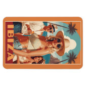 Ibiza, Spanien Reiseplakat Magnet (Horizontal)