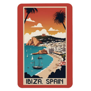 Ibiza, Spanien Reiseplakat Magnet