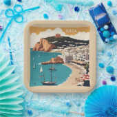 Ibiza, Spanien Reiseplakat Pappteller (Party)