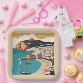 Ibiza, Spanien Reiseplakat Pappteller (Party)