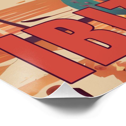 Ibiza, Spanien Reiseplakat Poster (Ecke)