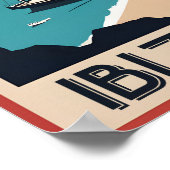 Ibiza, Spanien Reiseplakat Poster (Ecke)