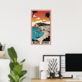Ibiza, Spanien Reiseplakat Poster (Heimbüro)