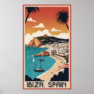 Ibiza, Spanien Reiseplakat Poster