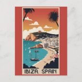 Ibiza, Spanien Reiseplakat Postkarte (Vorderseite)