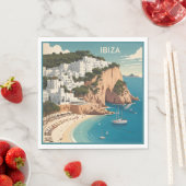 Ibiza, Spanien Reiseplakat Serviette (Beispiel)