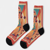 Ibiza, Spanien Reiseplakat Socken (Linkes Detail)