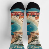 Ibiza, Spanien Reiseplakat Socken (Oben)