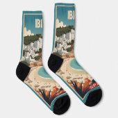 Ibiza, Spanien Reiseplakat Socken (Rechts)