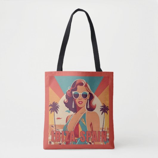 Ibiza, Spanien Reiseplakat Tasche (Vorderseite)