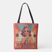 Ibiza, Spanien Reiseplakat Tasche (Rückseite)
