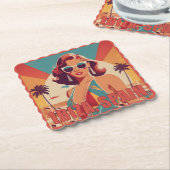 Ibiza, Spanien Reiseplakat Untersetzer (angewinkelt)