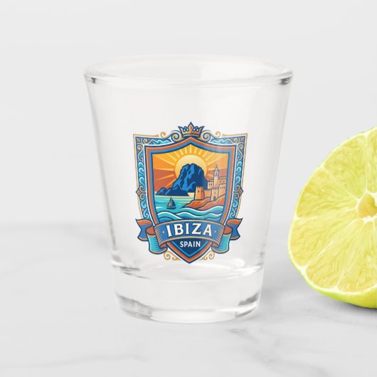 Ibiza Spanien Schnapsglas (Vorderseite)