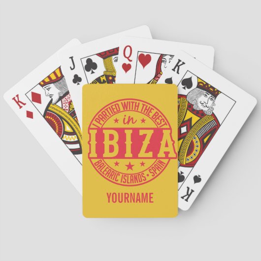 IBIZA Spanien Spielkarten kundenspezifischen (Rückseite)