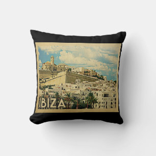 Ibiza Spanien Vintage Reise Kissen