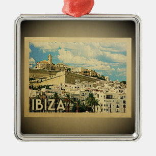 Ibiza Spanien Vintage Reise-Verzierung Silbernes Ornament