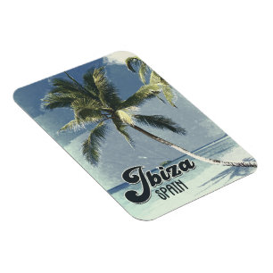 Ibiza Spanien Vintage Retro Reise Postkarten Kunst Magnet