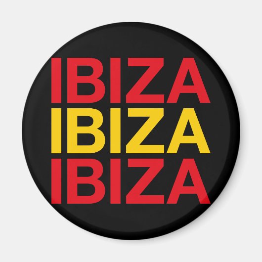 IBIZA Spanische Flagge Magnet (Vorne)