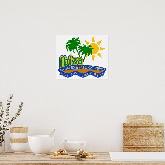 Ibiza-Staat Poster (Küche)