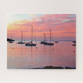 Ibiza Sunset at Portinatx Bay - Sailing Boats Puzzle