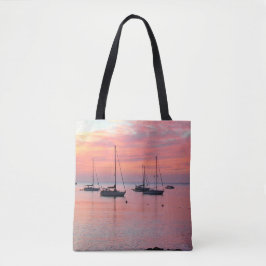 Ibiza Sunset at Portinatx Bay - Sailing Boats Tasche