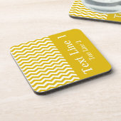 Ibiza Sunset Wave Zickzack anpassbar Getränkeuntersetzer (Linke Seite)