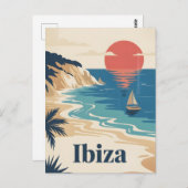 Ibiza Vintag Postkarte (Vorne/Hinten)